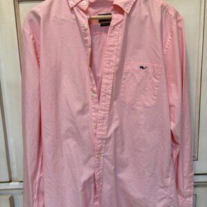 Vineyard Vines Men's Pink Buttondown Shirt Size Medium